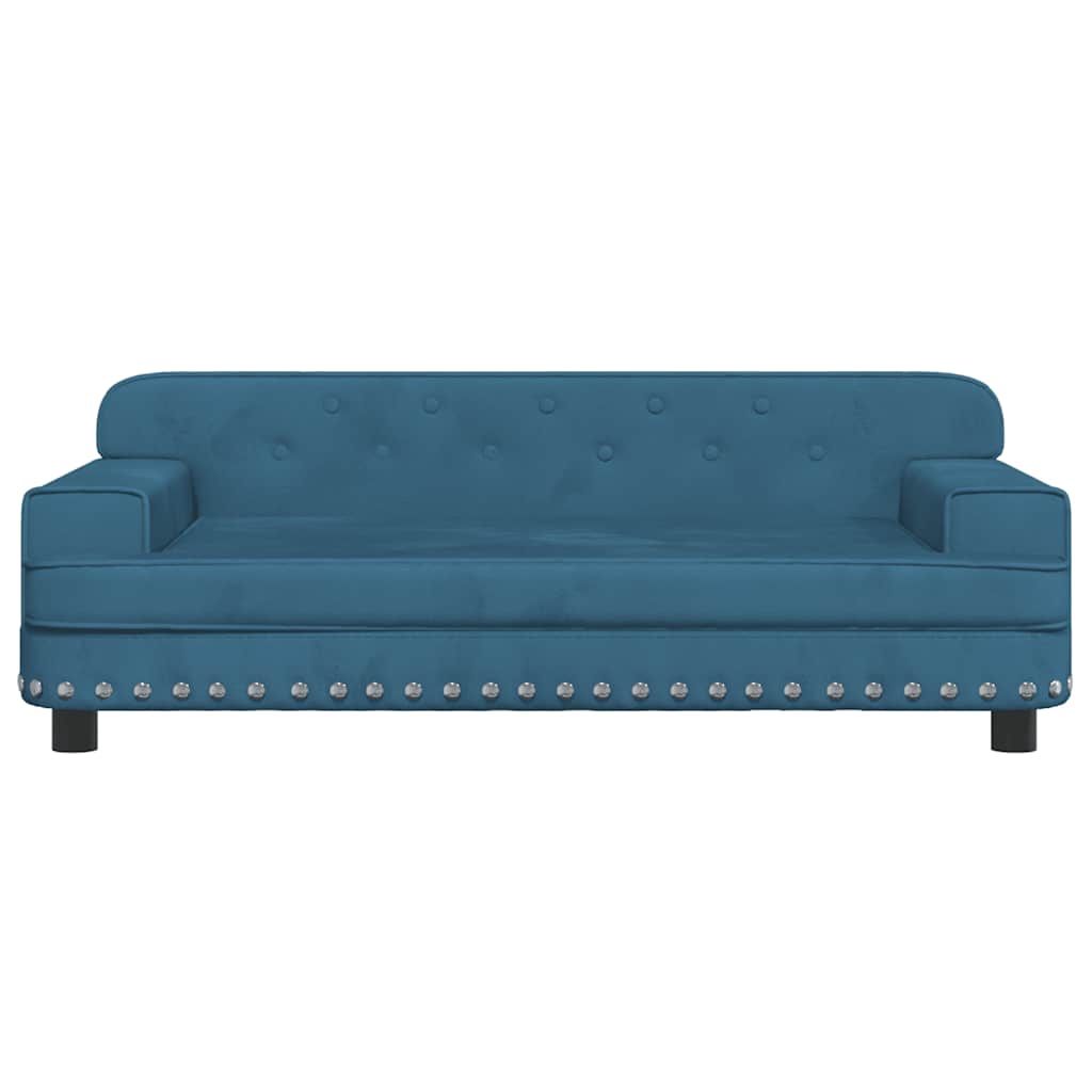 vidaXL Hundebett Blau 90x53x30 cm Samt