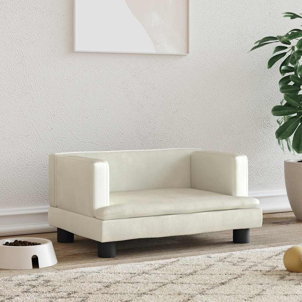 vidaXL Hundebett Blau 80x45x30 cm Samt