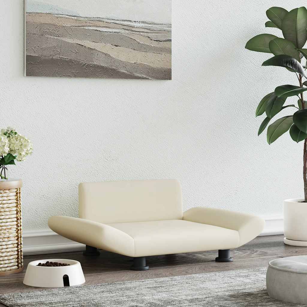 vidaXL Hundebett Creme 70x45x28 cm Stoff