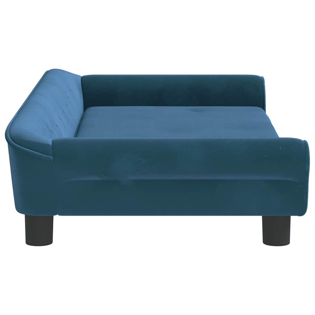 vidaXL Hundebett Blau 100x50x21 cm Samt