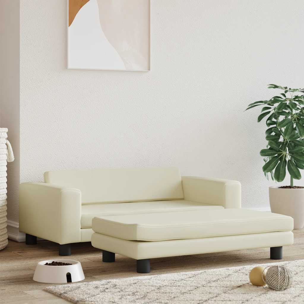 vidaXL Hundebett mit Verlängerung Blau 100x50x30 cm Samt