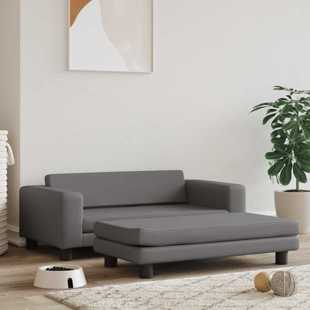 vidaXL Hundebett mit Verlängerung Blau 100x50x30 cm Samt