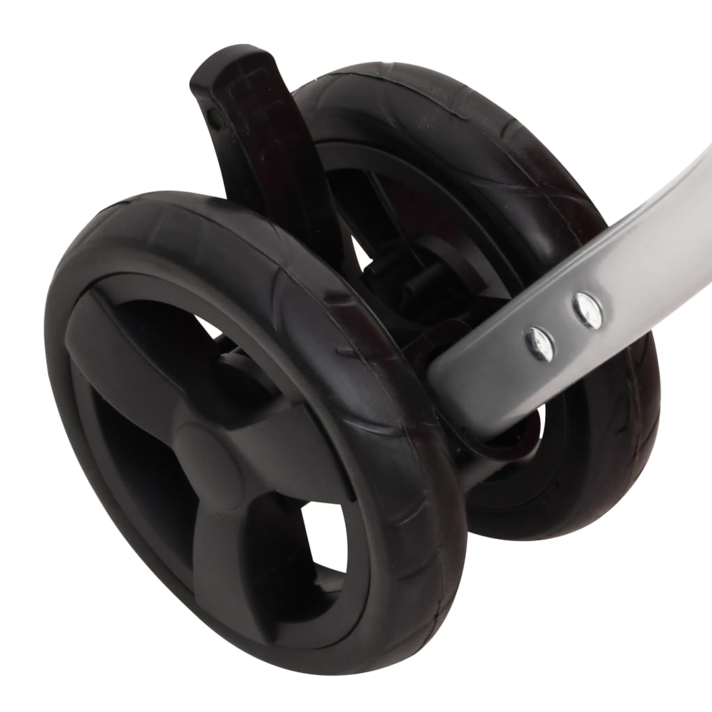 vidaXL Hundewagen für 2 Hunde Faltbar Grau 83x48x97 cm Oxford-Gewebe