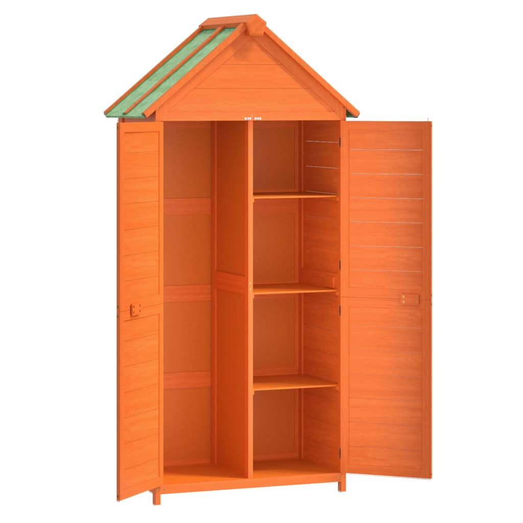 vidaXL 2-tlg. Geräteschuppen-Set Braun Massivholz Kiefer