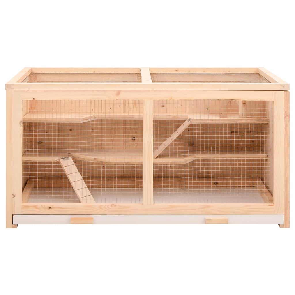vidaXL Hamsterkäfig 104 x 52 x 54 cm Massivholz Tanne