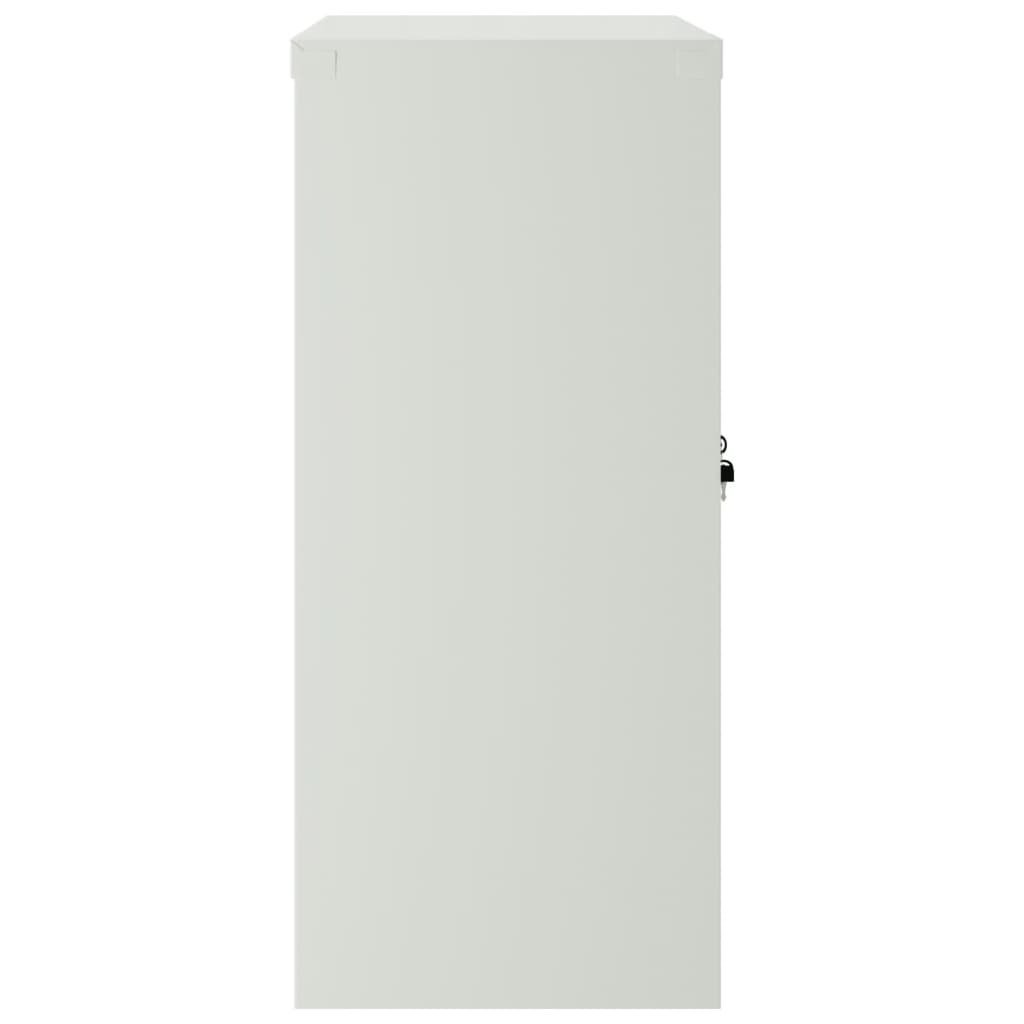 vidaXL Aktenschrank mit 2 Türen Grau 90 cm Stahl