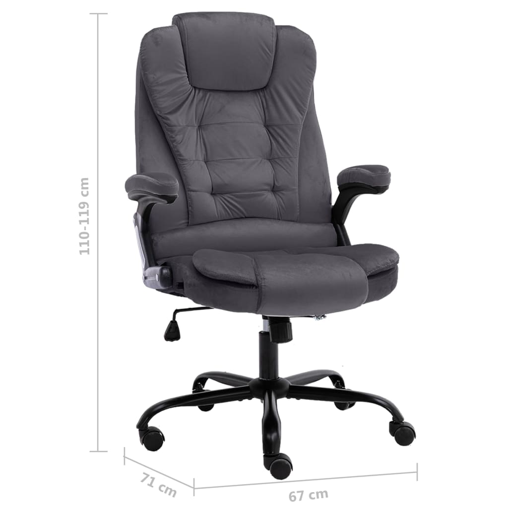 vidaXL Bürostuhl Dunkelgrau Samt