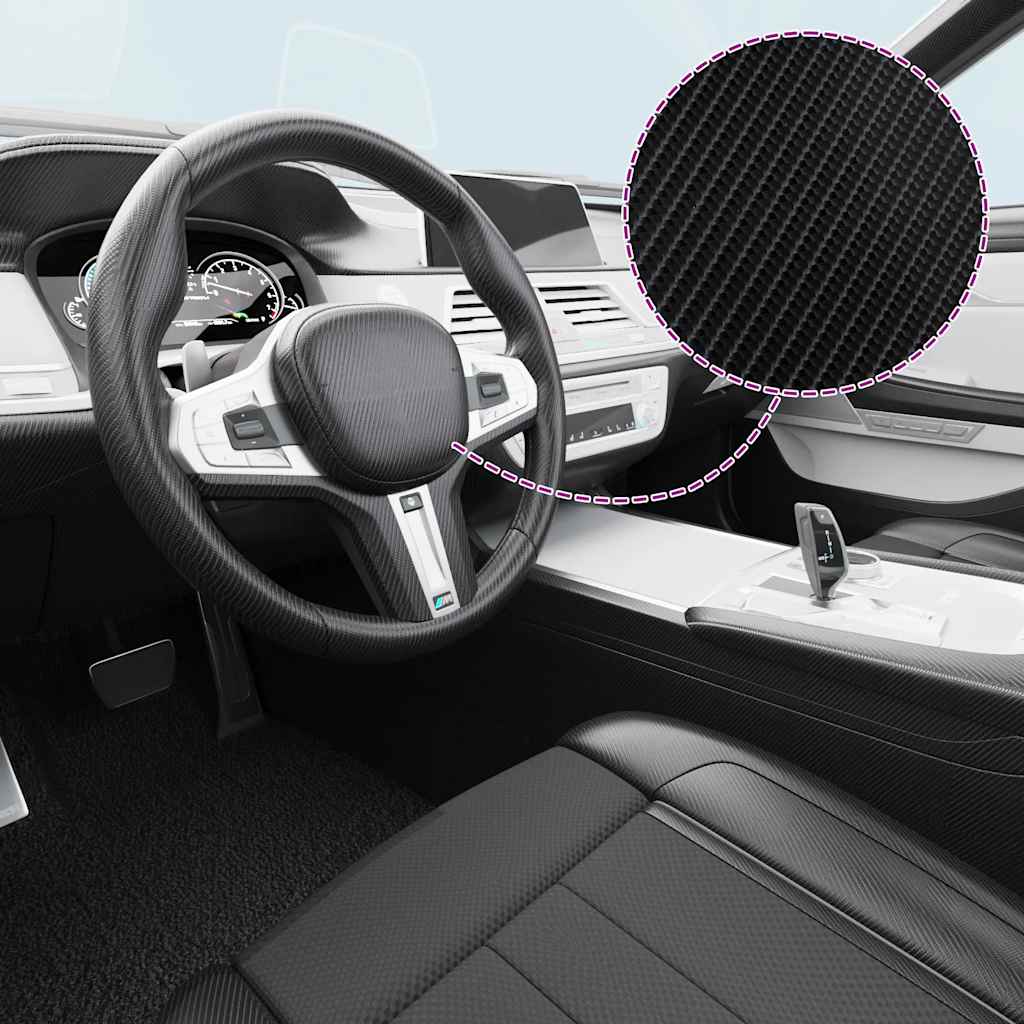 vidaXL Autofolie 4D Schwarz 100x150 cm