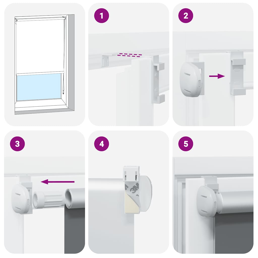 vidaXL Verdunkelungsrollo Verdunklungsrollo 80 x 175 cm weiß