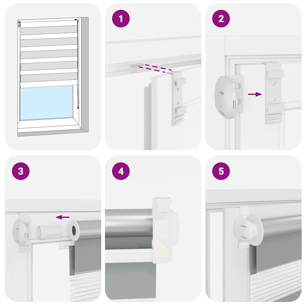 vidaXL Doppelrollo Seitenzug Duo 40 x 100 cm