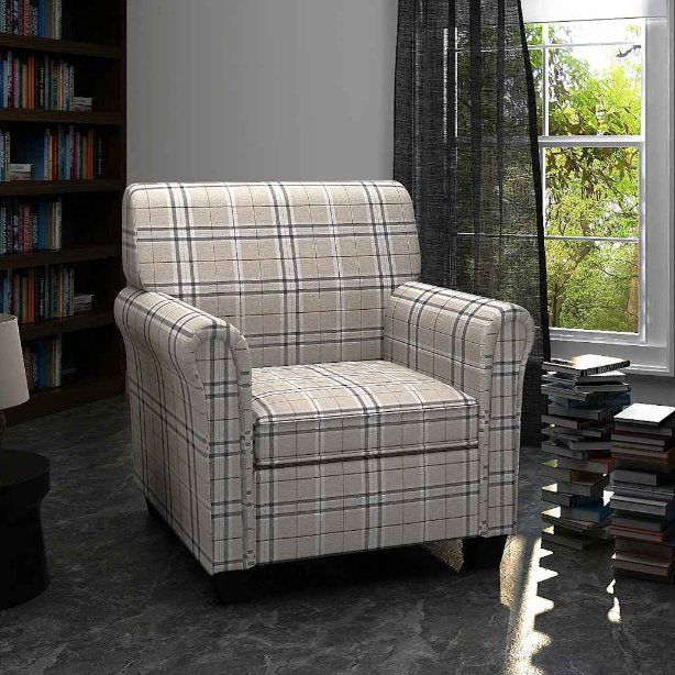 vidaXL Sessel mit Sitzpolster Schwarz Stoff