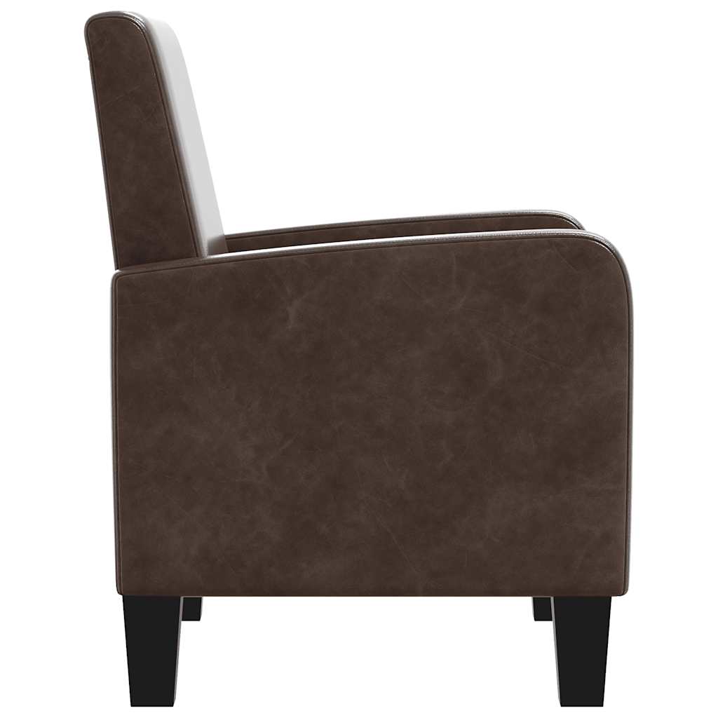 vidaXL Sessel Braun Kunstleder