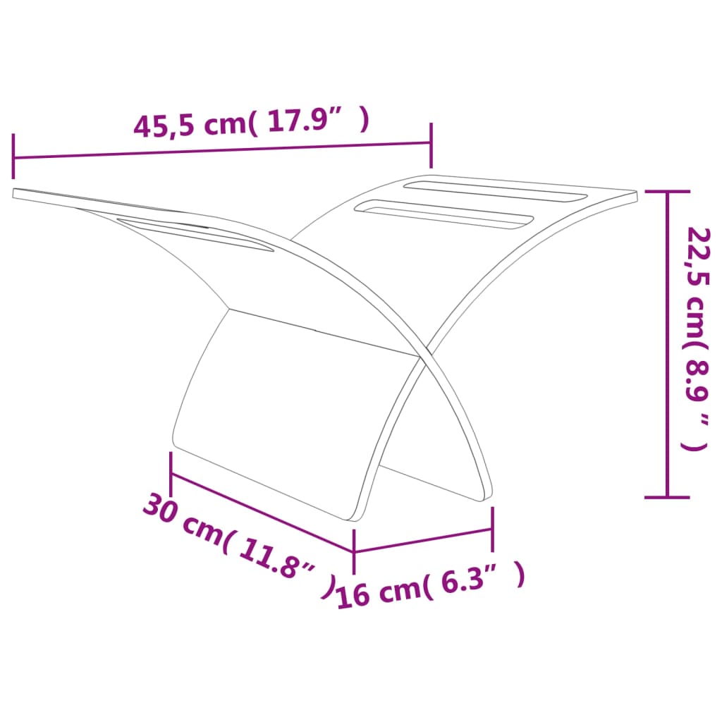vidaXL Zeitungsständer Holz Freistehend Natur