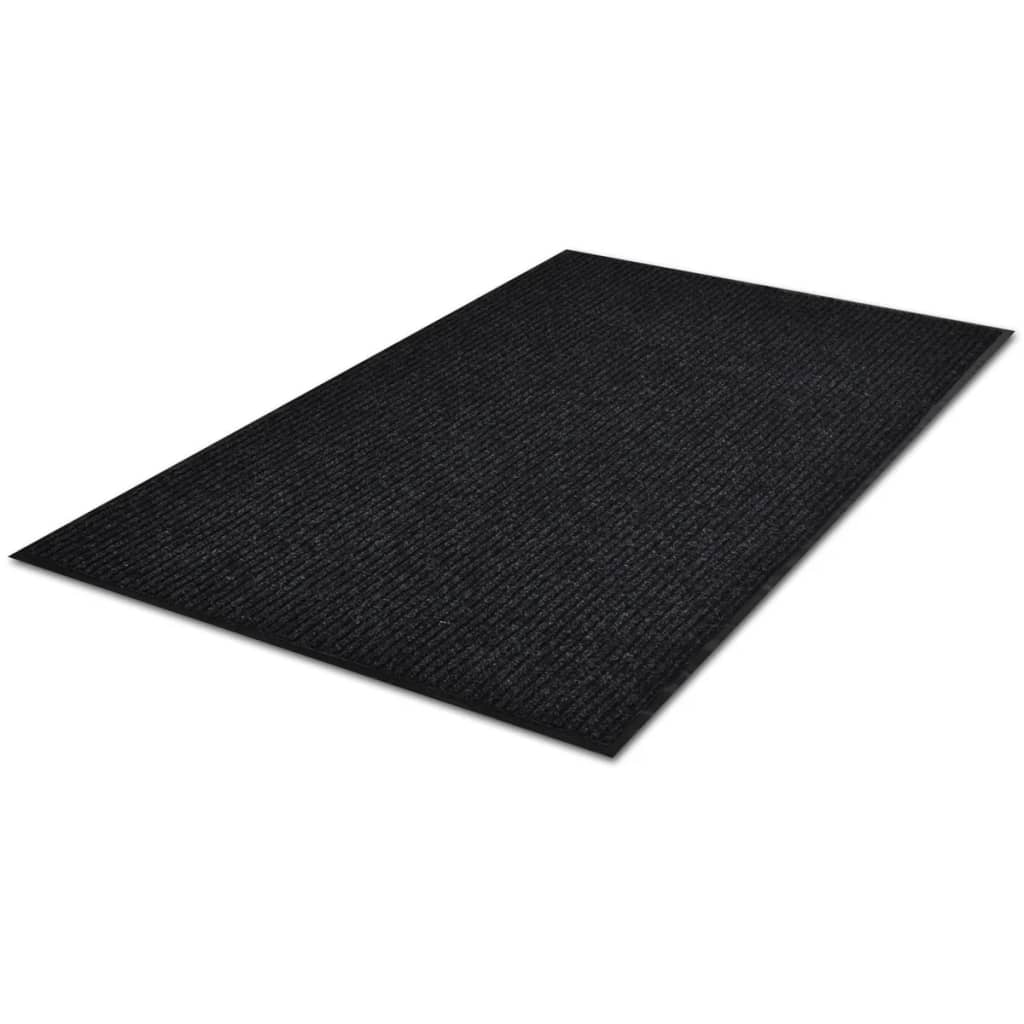 vidaXL Türmatte Schwarz 90 x 60 cm PVC