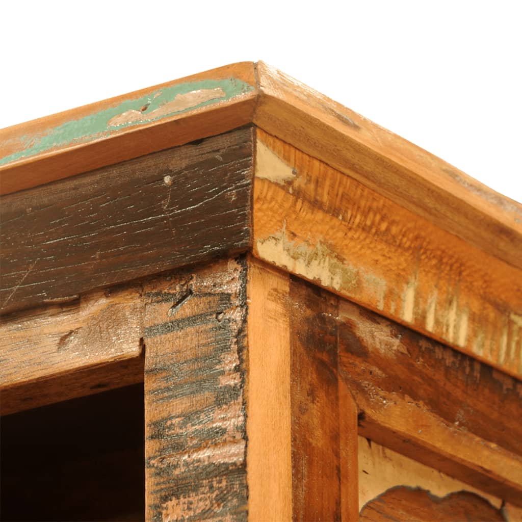 vidaXL Bücherregal Altholz Massivholz Vintage