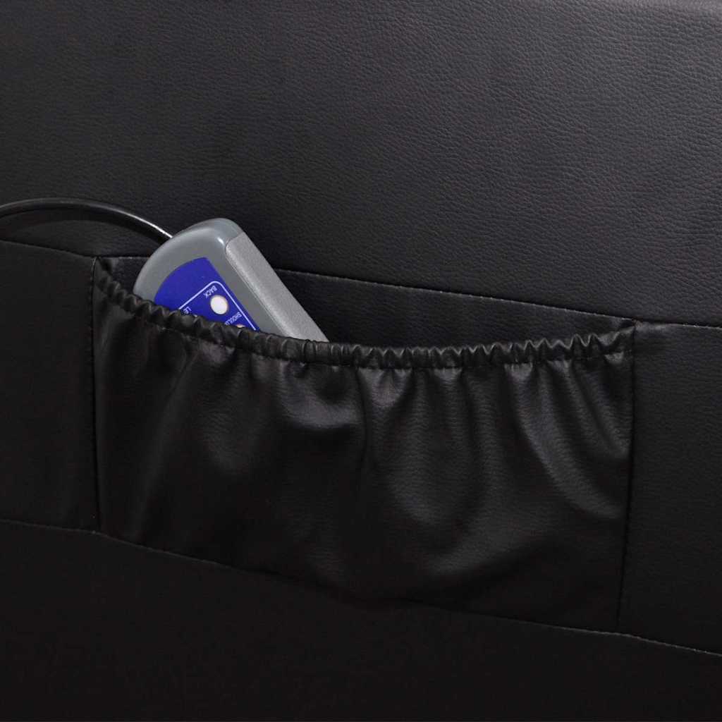 vidaXL Massagesessel Schwarz Kunstleder