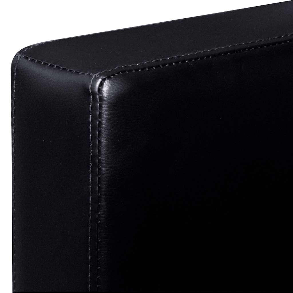 vidaXL L-förmiges Sofa 3-Sitzer Kunstleder Schwarz