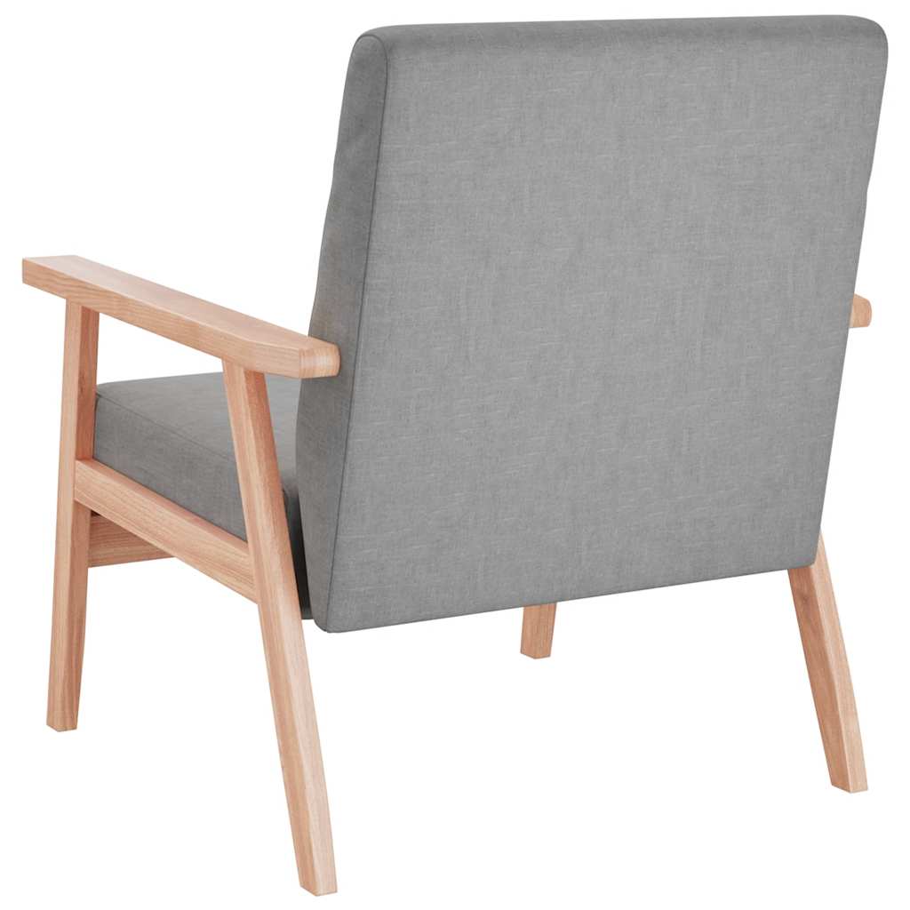 vidaXL Sessel Hellgrau Stoff