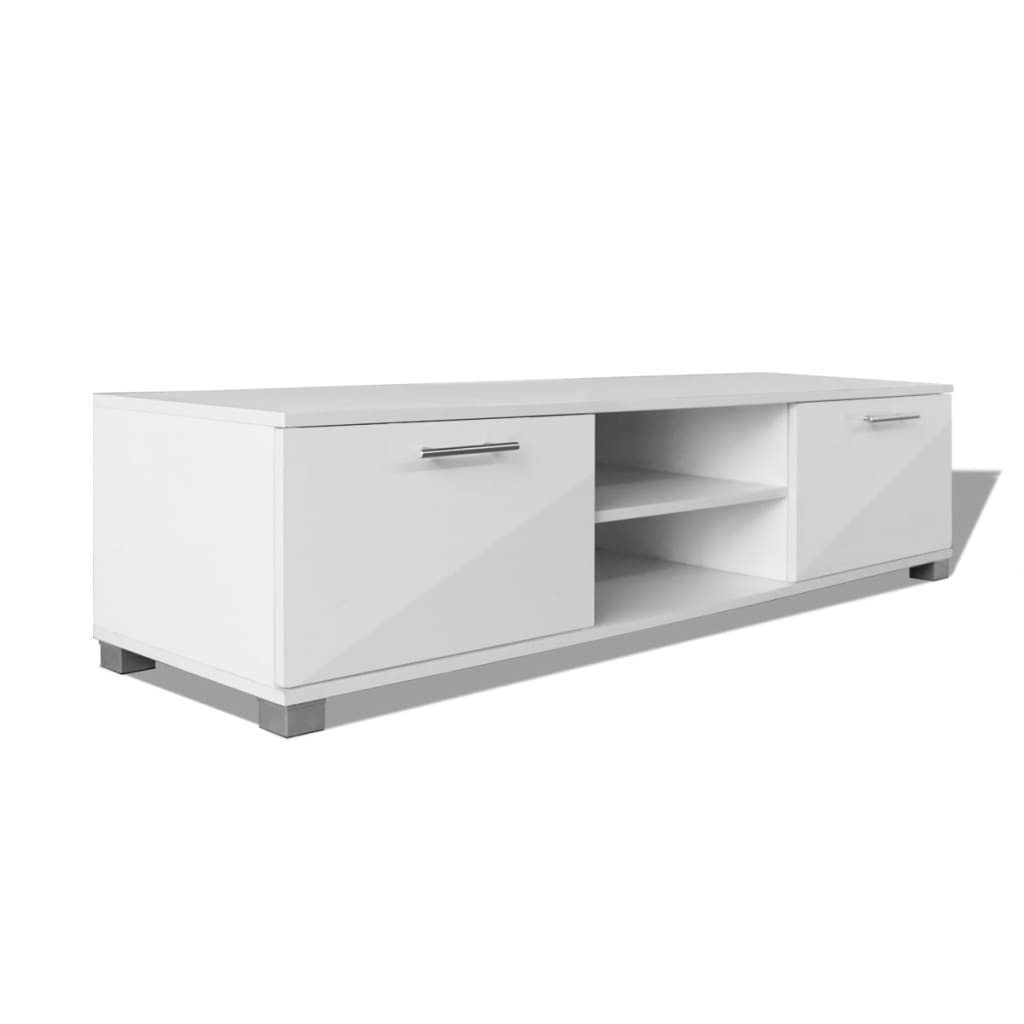 vidaXL TV-Schrank Hochglanz-Weiß 120x40,5x35 cm