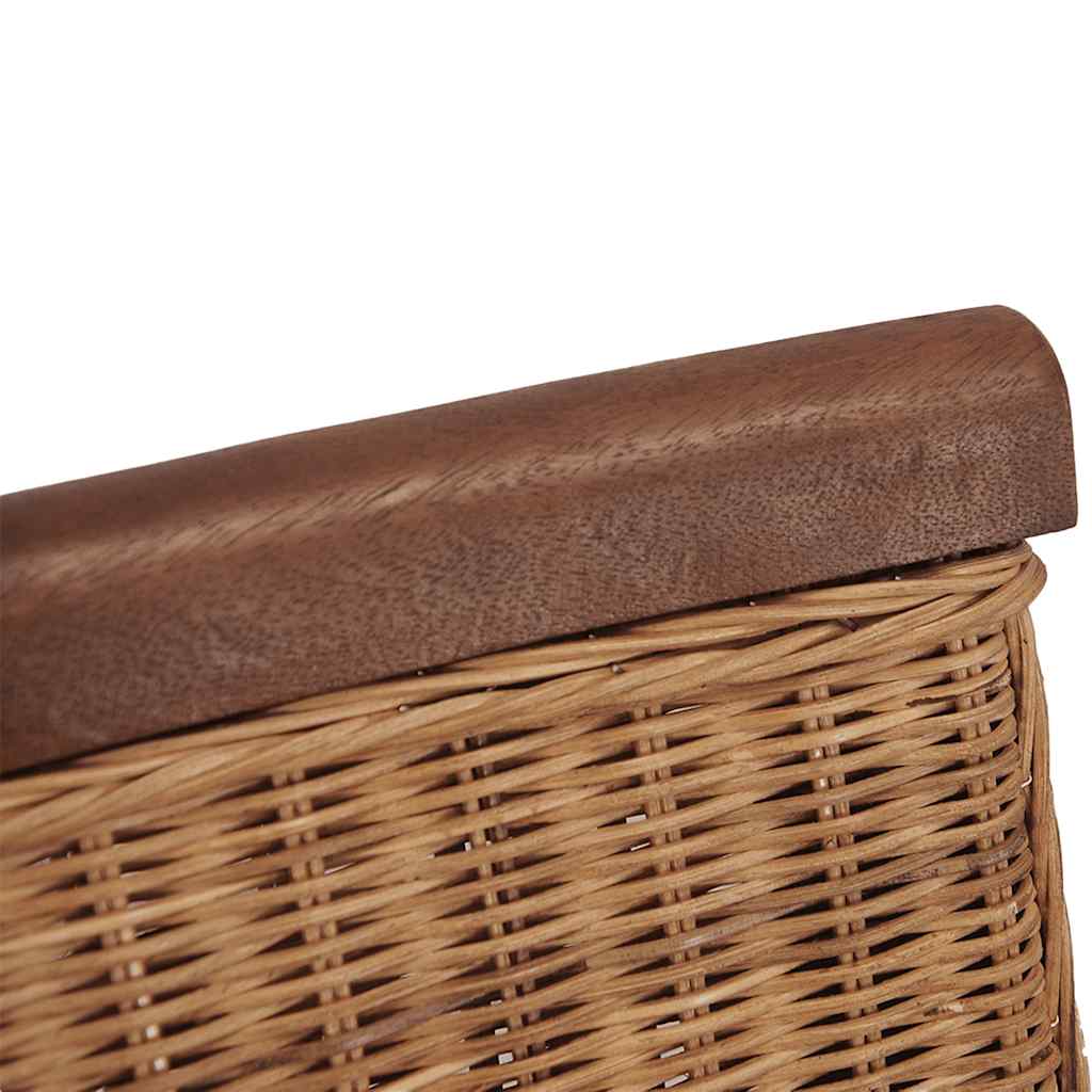 vidaXL Esszimmerstühle 2 Stk. Braun Natürliches Rattan