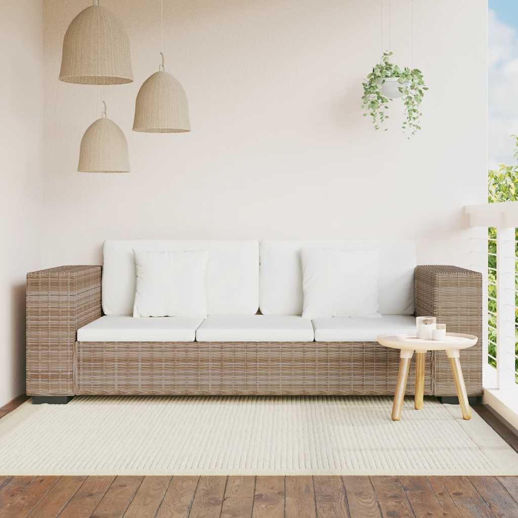 vidaXL 2-Sitzer Sofa Echtes Rattan