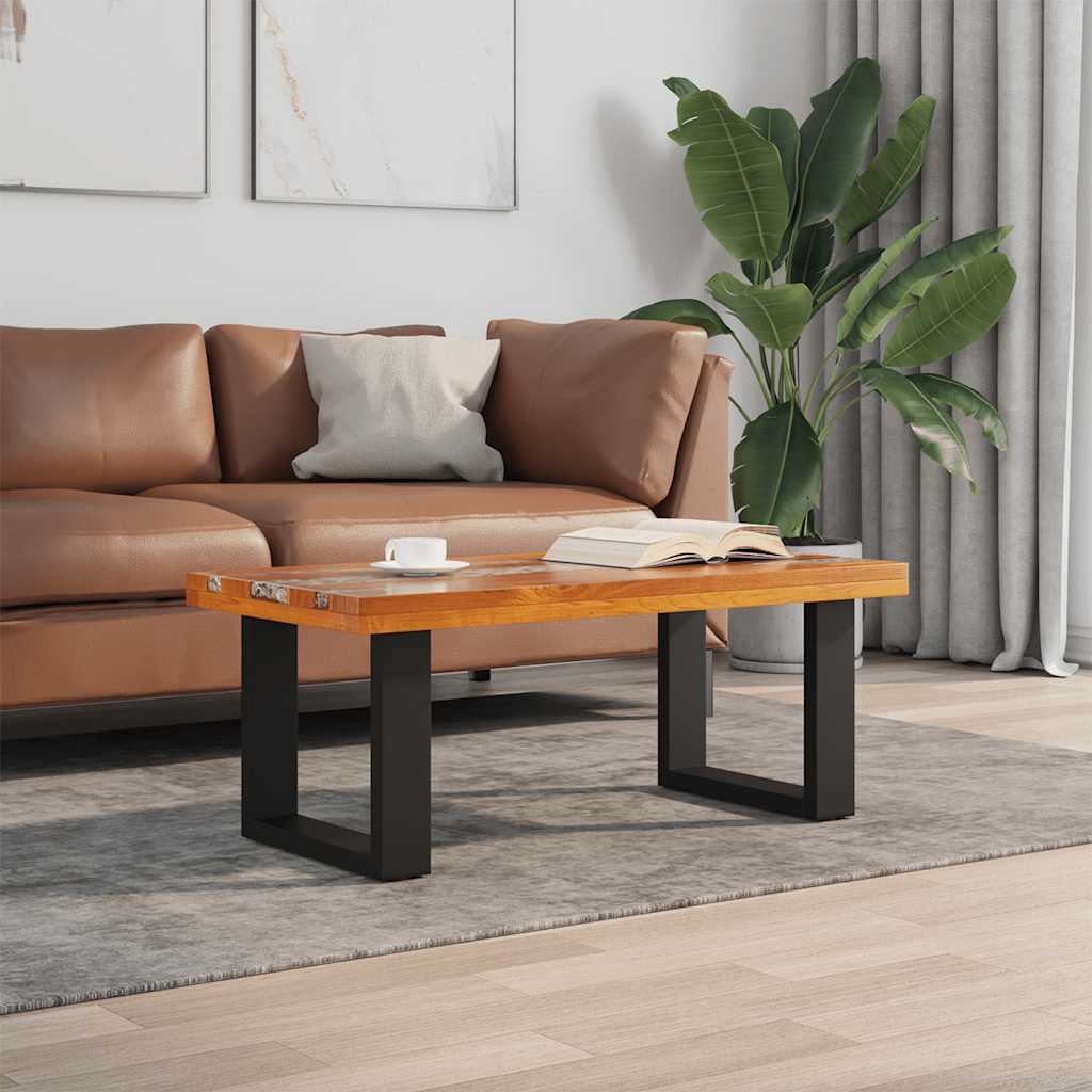 vidaXL Couchtisch Teak Harz 60 cm