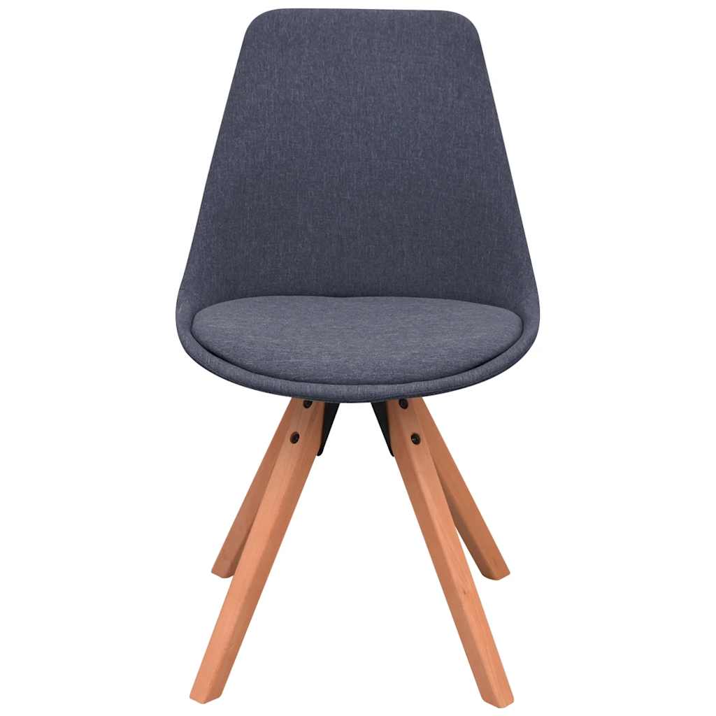 vidaXL Esszimmerstühle 2 Stk. Dunkelgrau Stoff