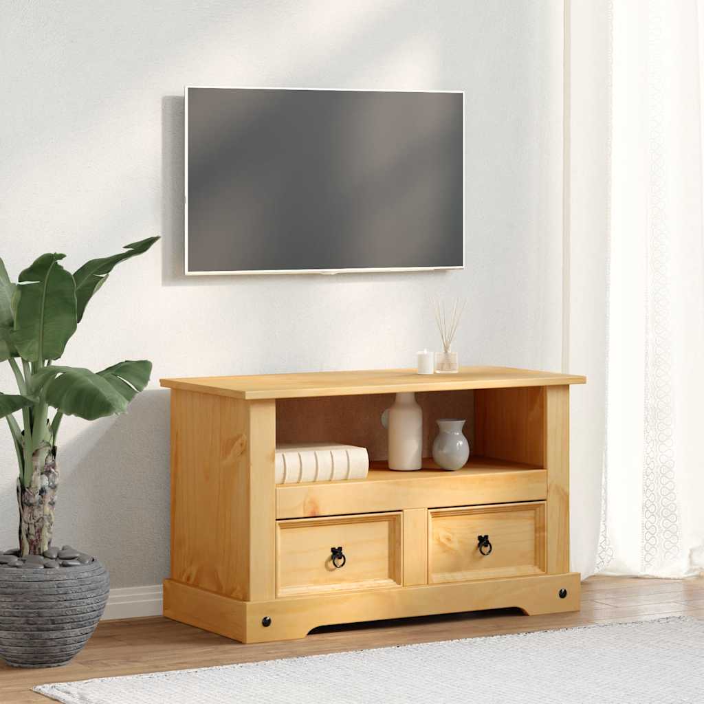 vidaXL TV-Schrank Mexiko-Stil Kiefernholz 91x43x56 cm