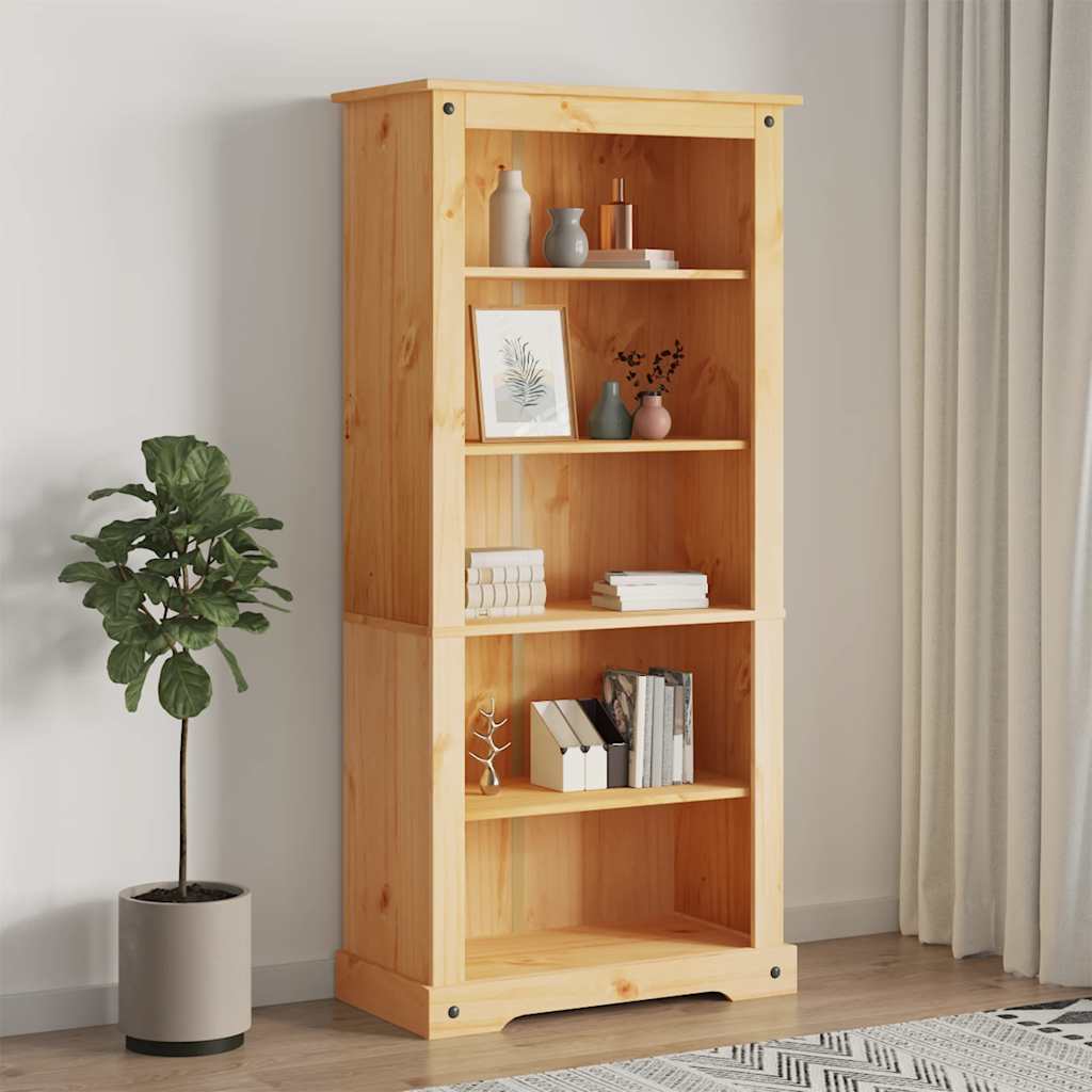 vidaXL Bücherschrank 4 Fächer Mexiko-Stil Kiefernholz 80x29x150 cm
