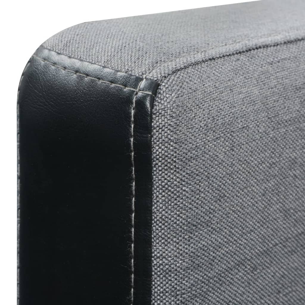 vidaXL Schlafsofa in L-Form Stoff Schwarz und Grau
