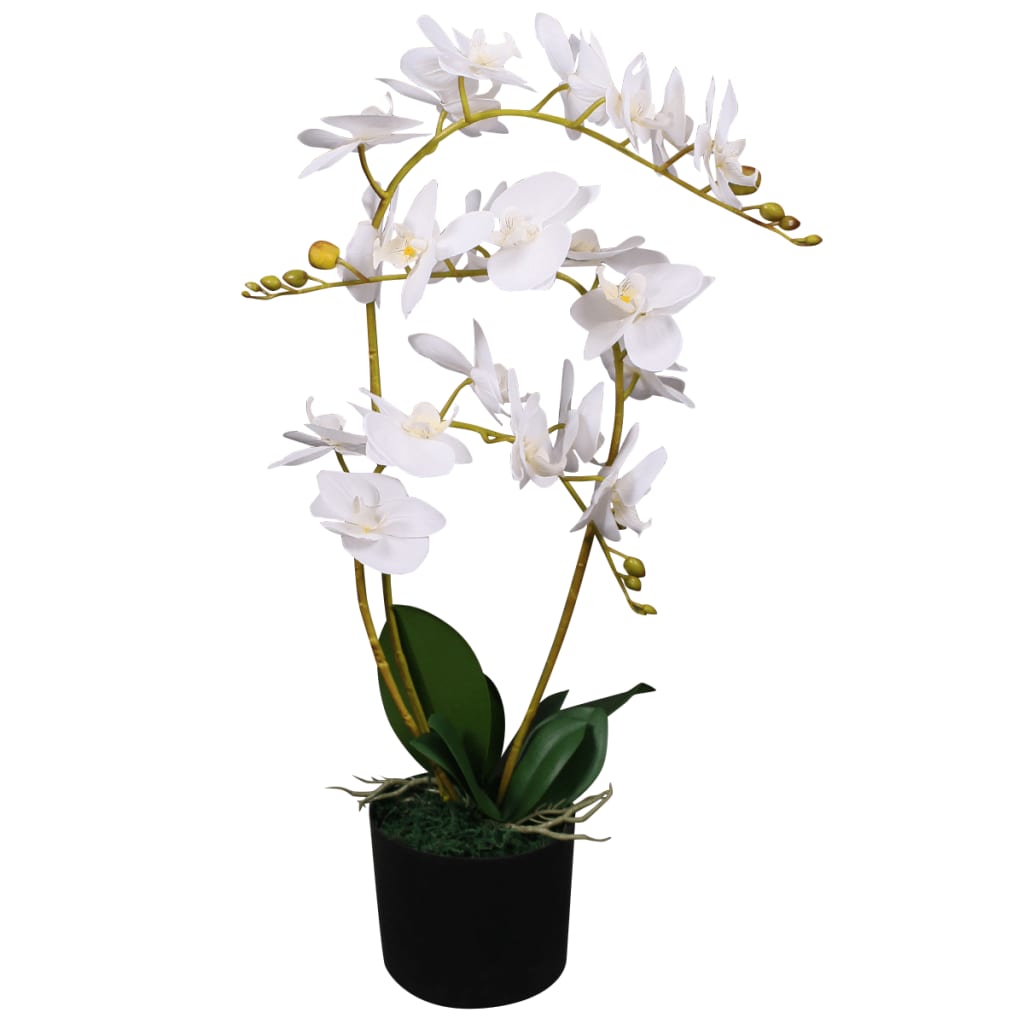 vidaXL Künstliche Orchidee mit Topf 30 cm Weiß