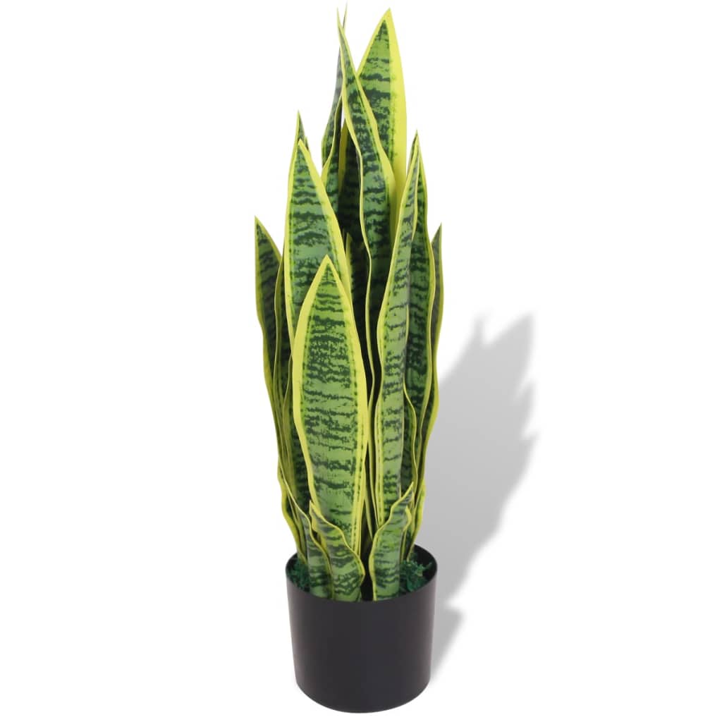 vidaXL Künstliche Sansevieria Bogenhanf mit Topf 90 cm Grün