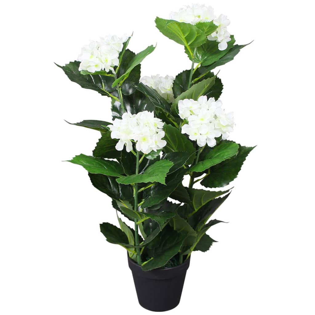 vidaXL Künstliche Hortensie mit Topf 60 cm Blau