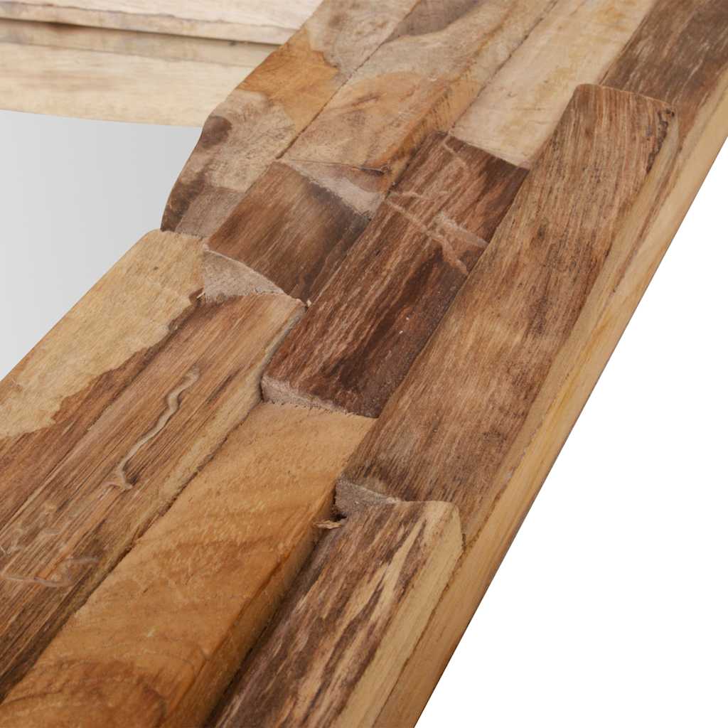 vidaXL Dekorativer Spiegel Teak 60 x 60 cm Quadratisch