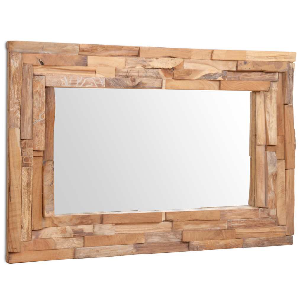 Dekorativer Spiegel Teak 60 x 60 cm Quadratisch