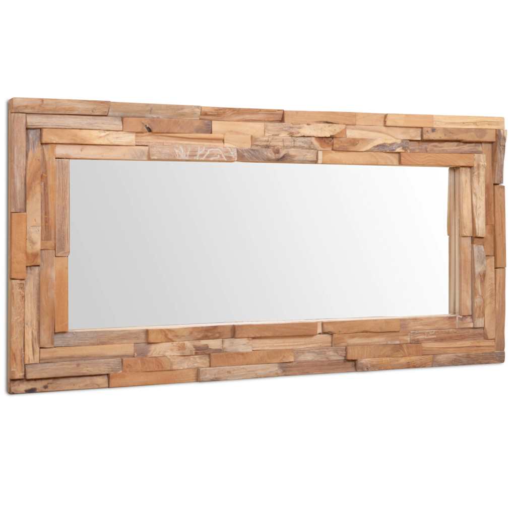 vidaXL Dekorativer Spiegel Teak 60 x 60 cm Quadratisch