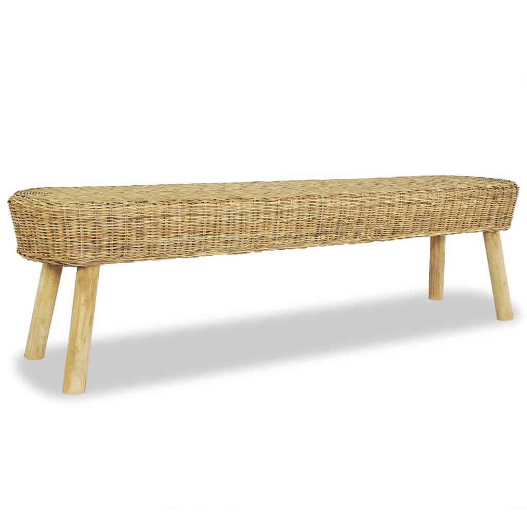 vidaXL Flurbank 110 x 35 x 45 cm Rattan Natur