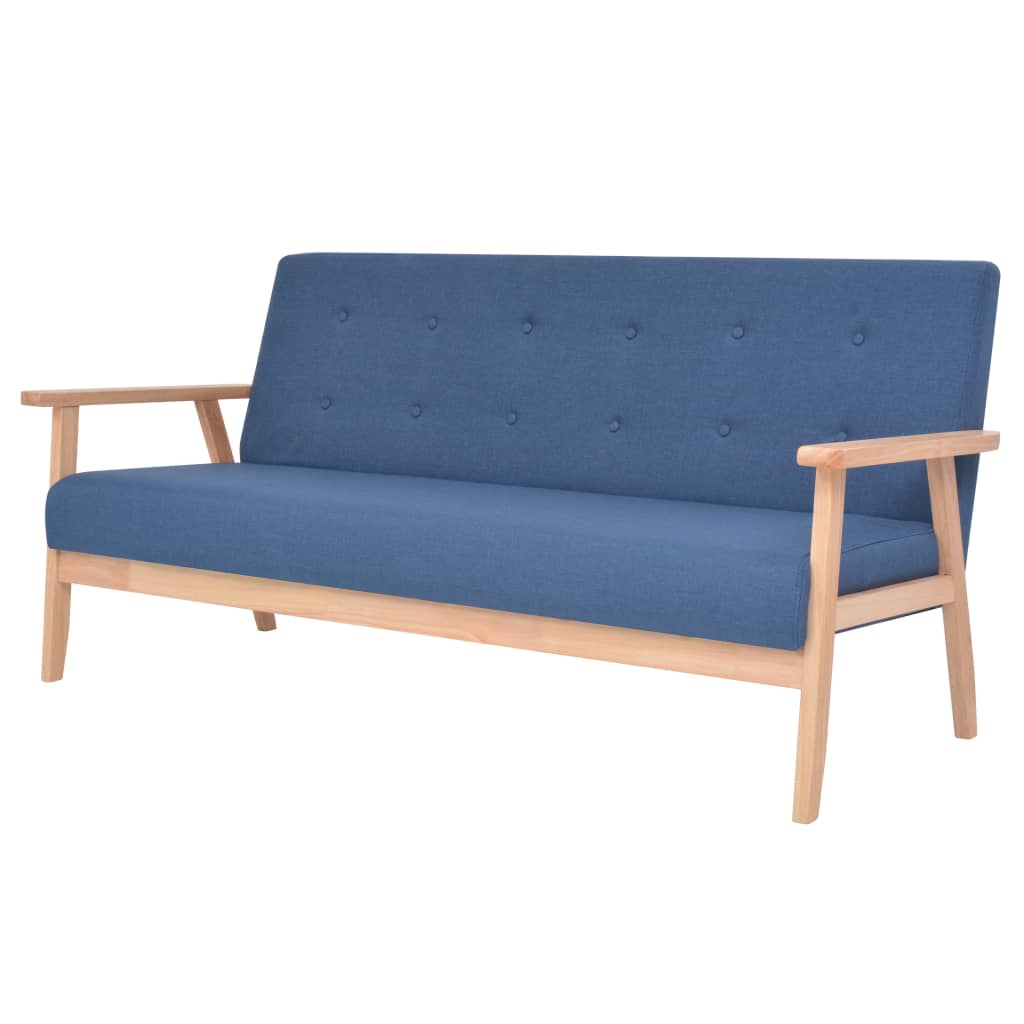 vidaXL 2-Sitzer-Sofa Stoff Hellgrau
