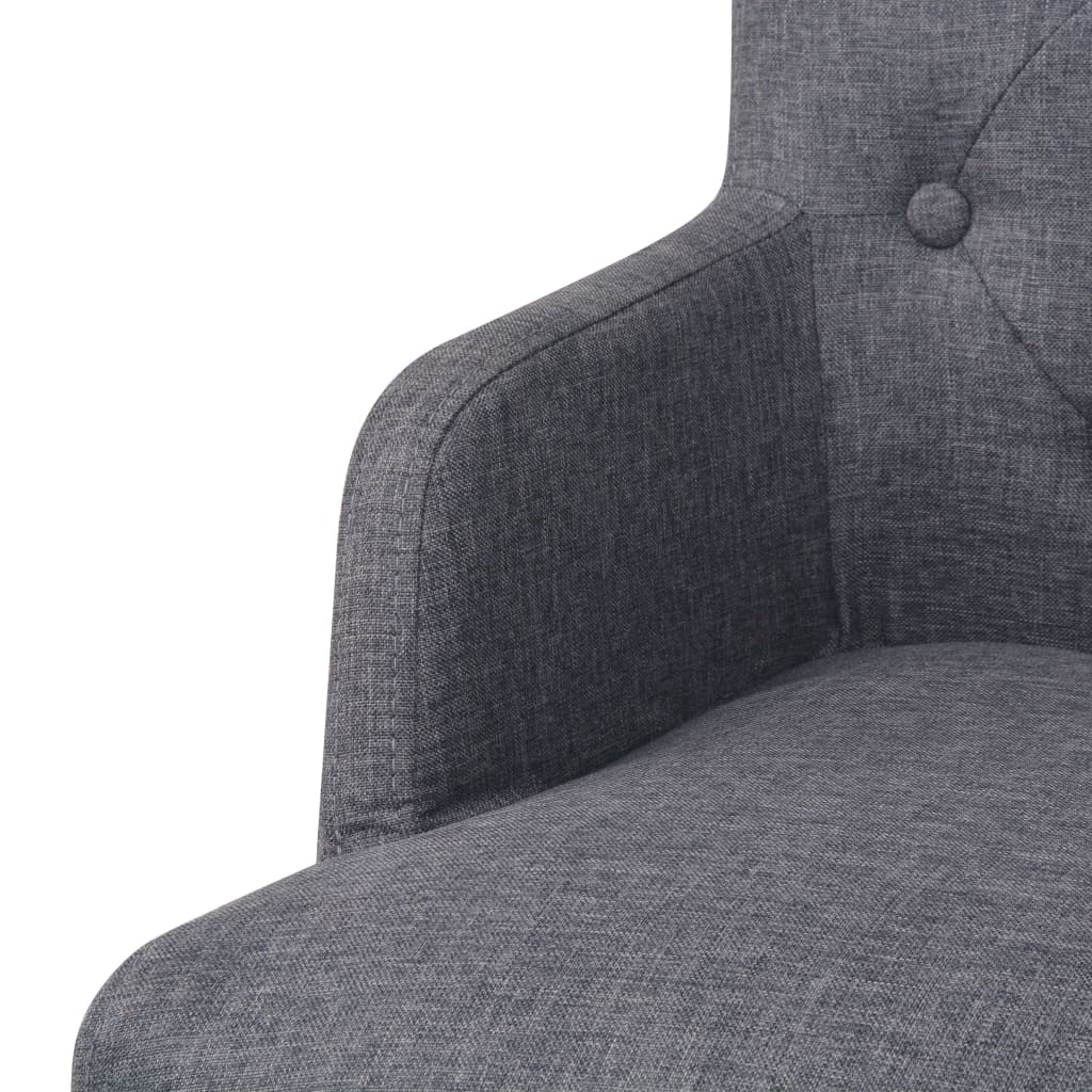 vidaXL Barhocker 2 Stk. Dunkelgrau Stoff