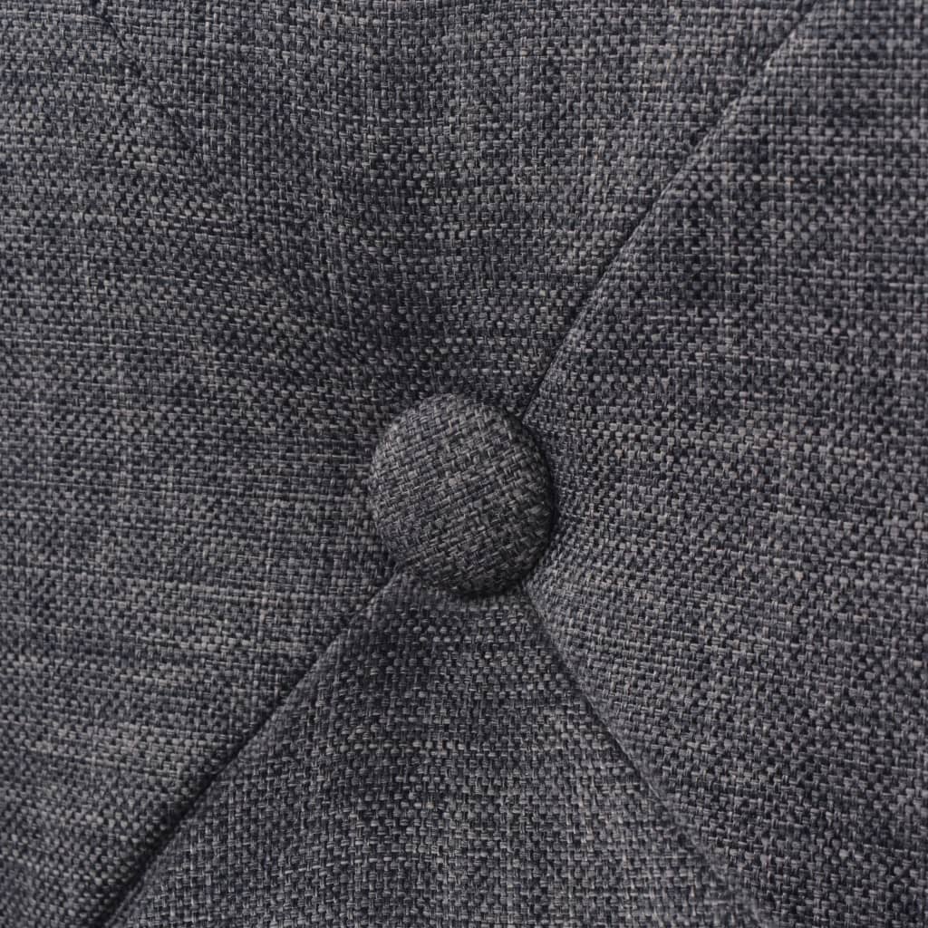 vidaXL Barhocker 2 Stk. Dunkelgrau Stoff