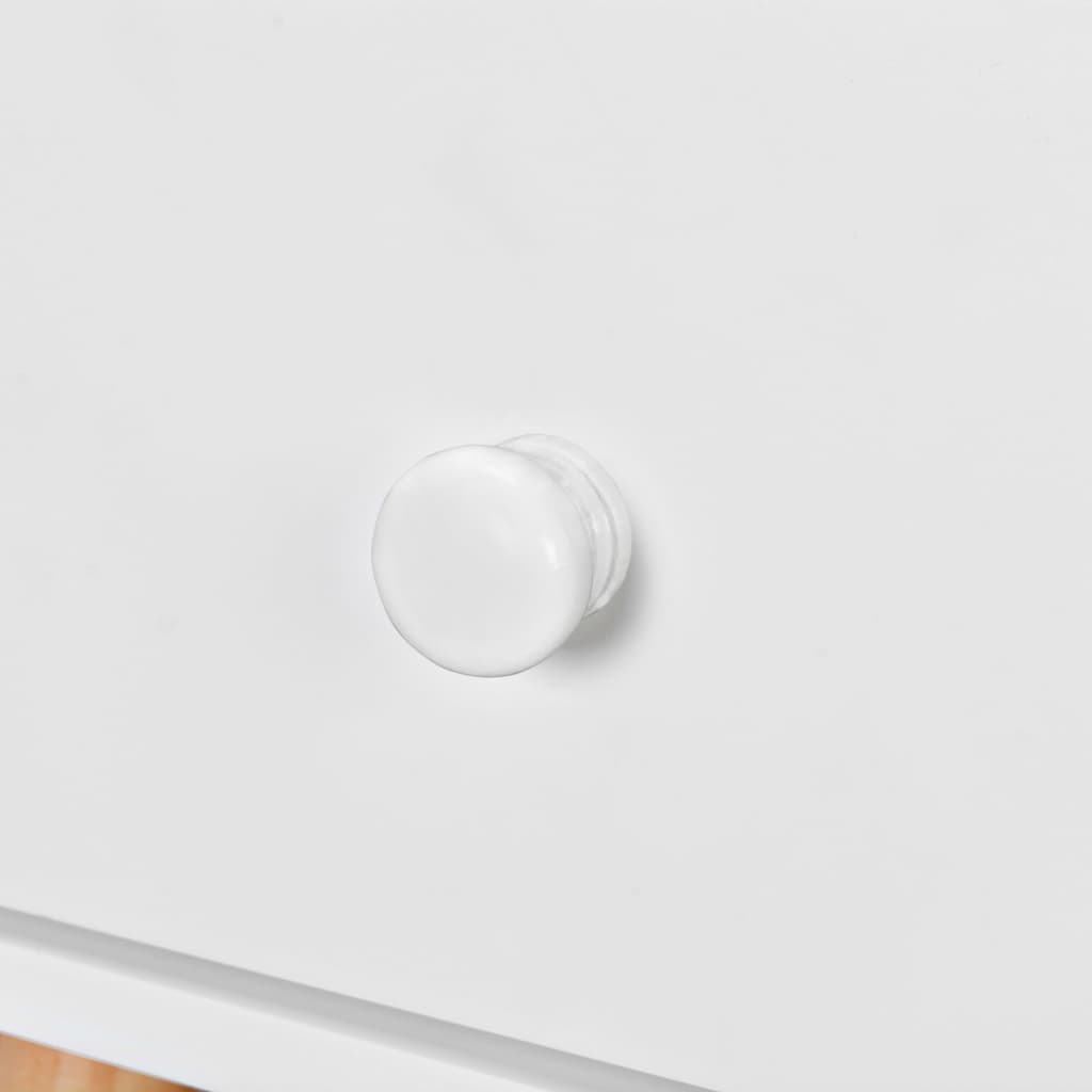 vidaXL Nachttische 2 Stk. Massivholz Kiefer 40x30x61 cm Weiß