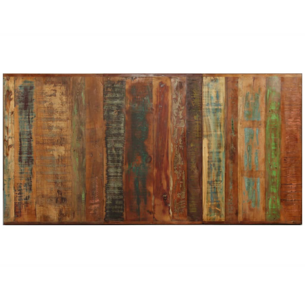 vidaXL Esstisch Altholz Massiv und Stahlgestell 180 cm