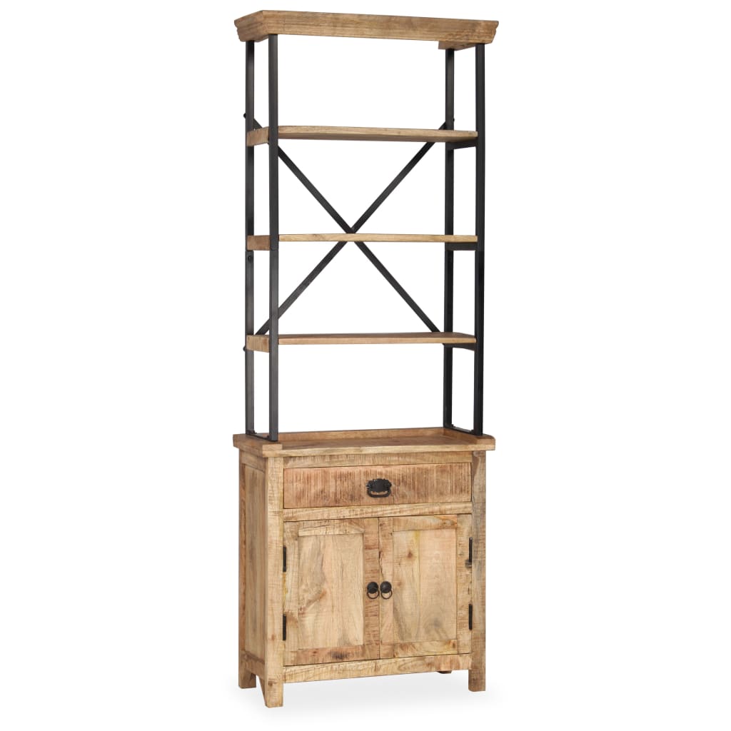 vidaXL Sideboard mit Ablagen Massivholz Mango 65x30x180 cm