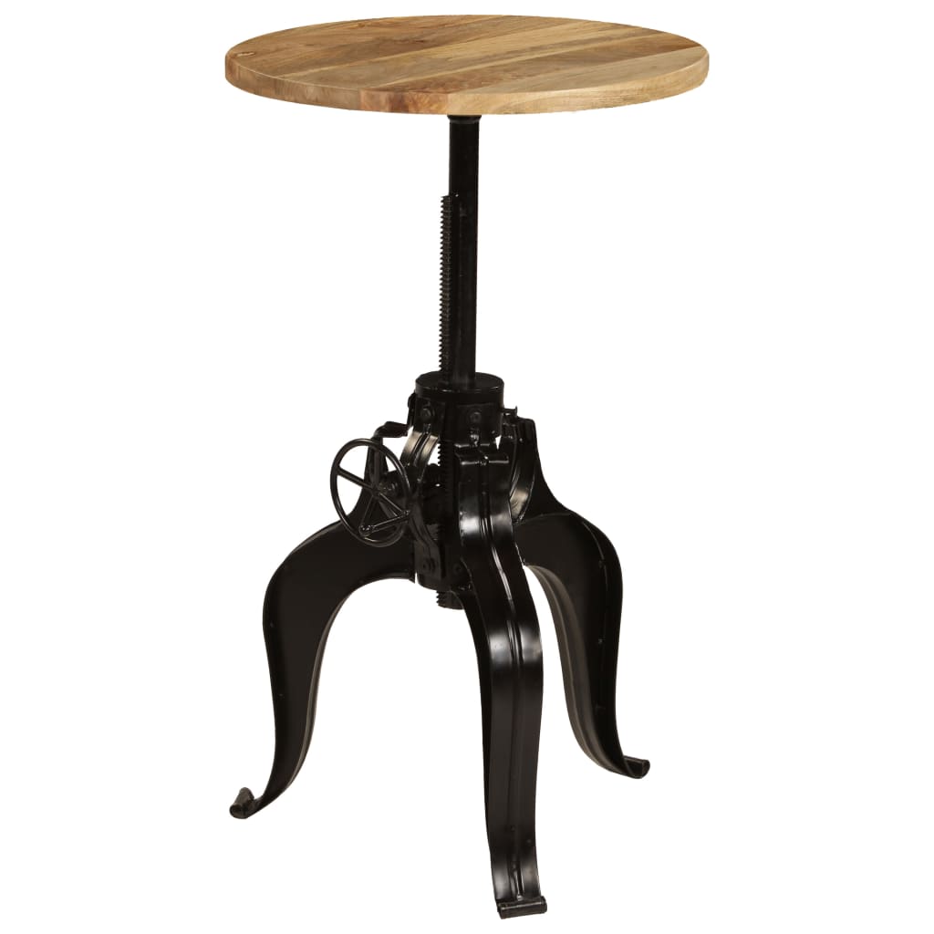 vidaXL Bartisch Massivholz Mango 60×(76-110) cm