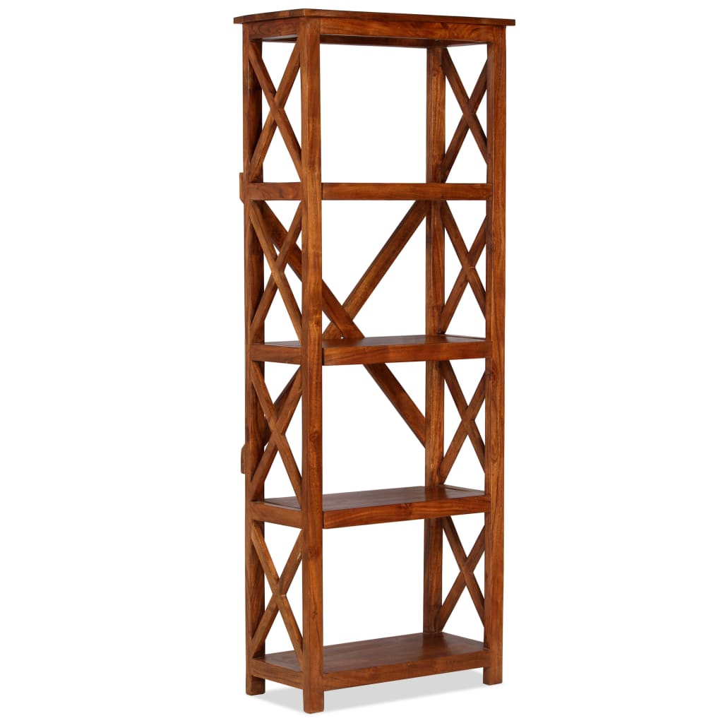 vidaXL Bücherregal Massivholz mit Honigfarbenem Finish 60x30x160 cm