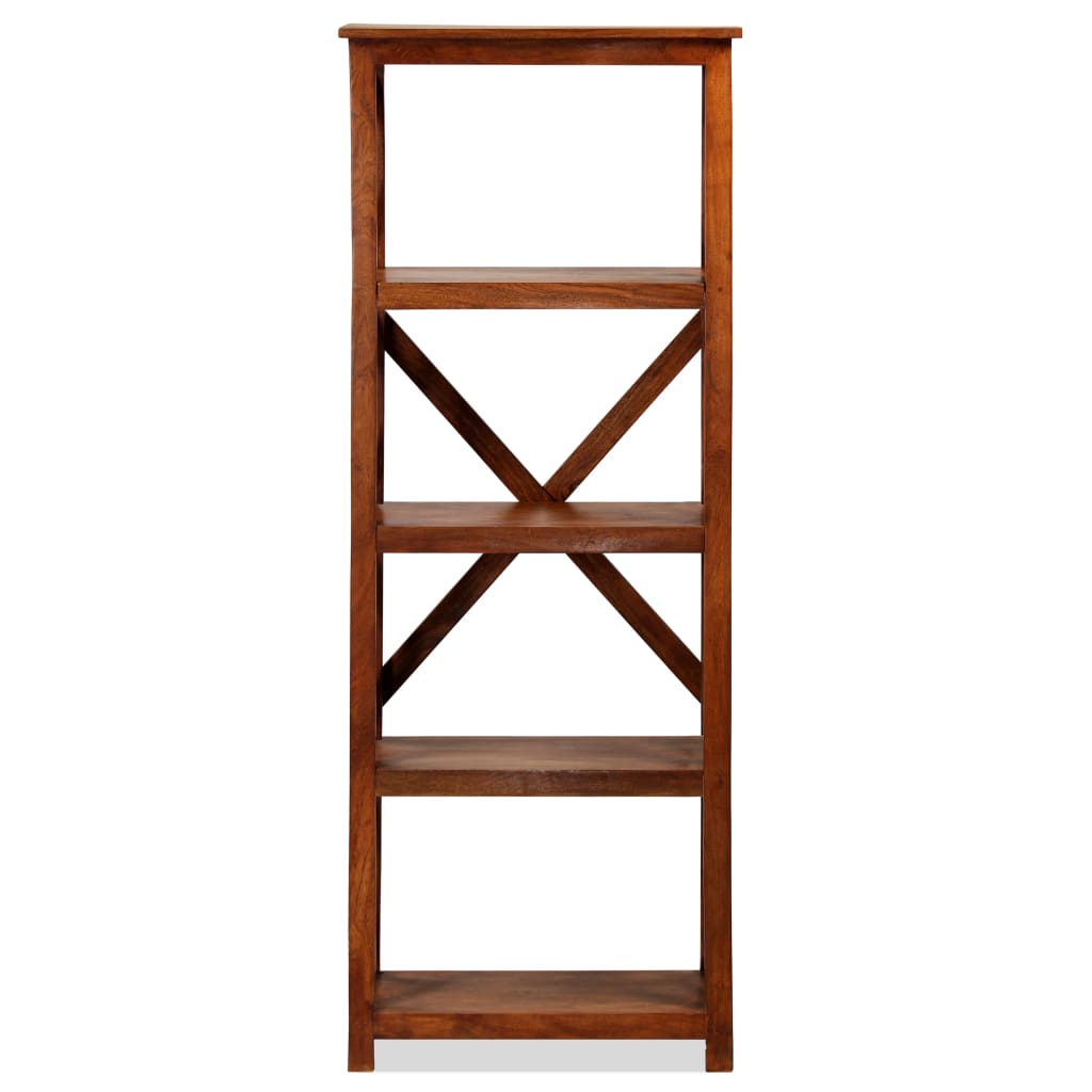 vidaXL Bücherregal Massivholz mit Honigfarbenem Finish 60x30x160 cm