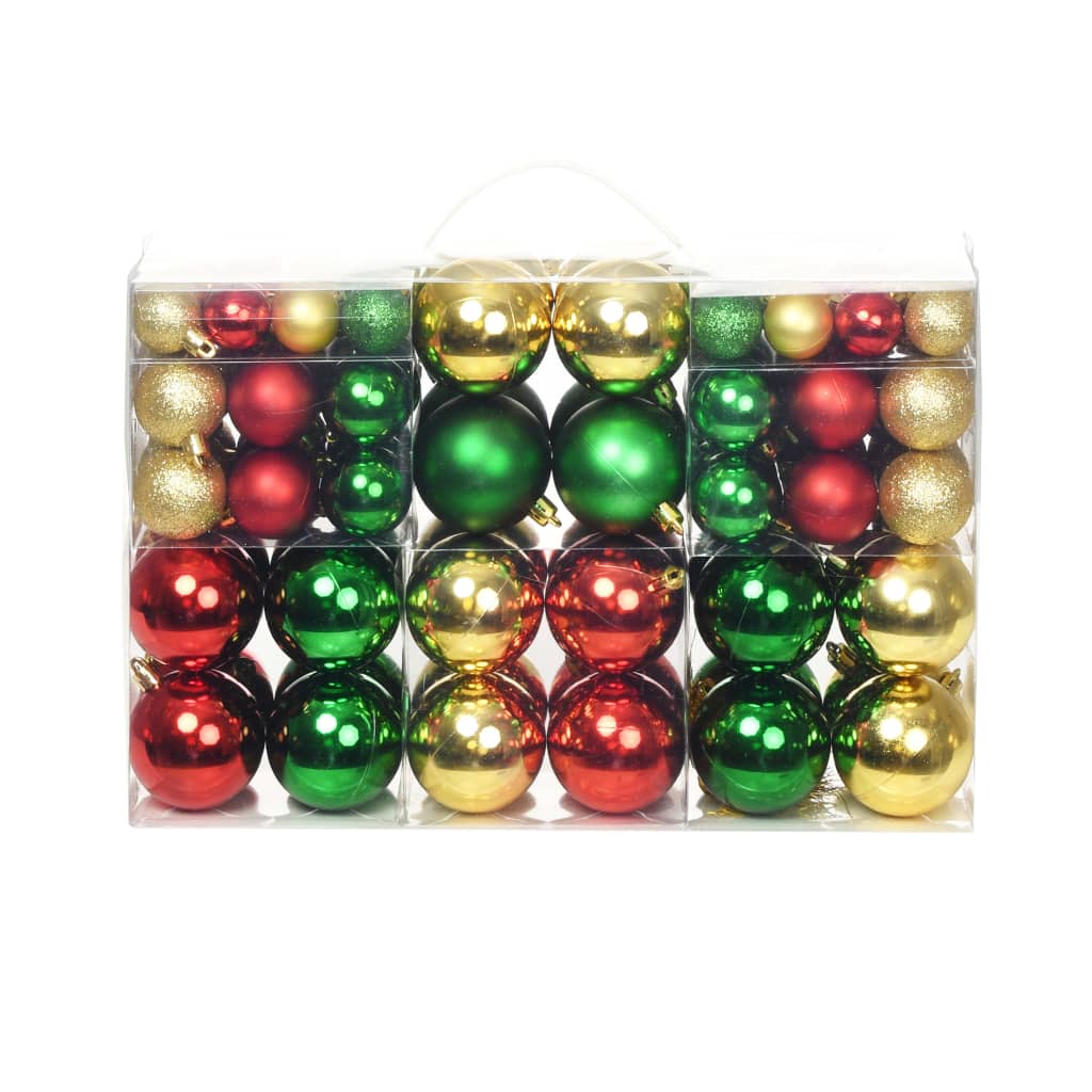 vidaXL 100-tlg. Weihnachtskugel-Set 3/4/6 cm Golden