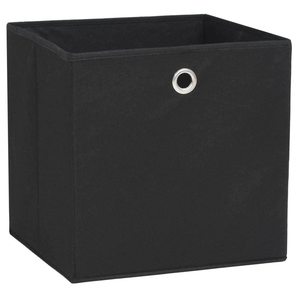 vidaXL Aufbewahrungsboxen 4 Stk. Vliesstoff 32x32x32 cm Schwarz