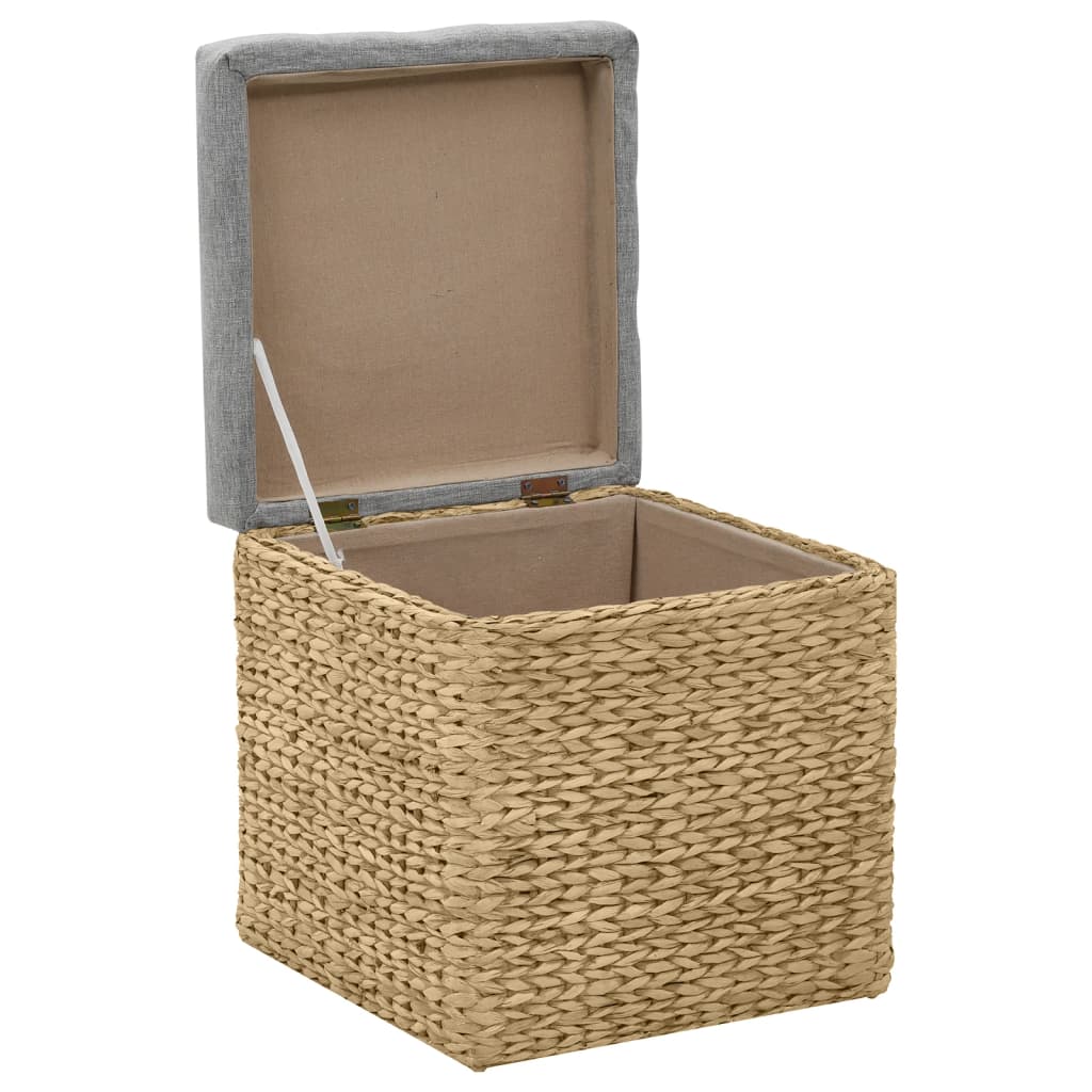 vidaXL Ottoman-Set 2 Stk. Seegras Grau