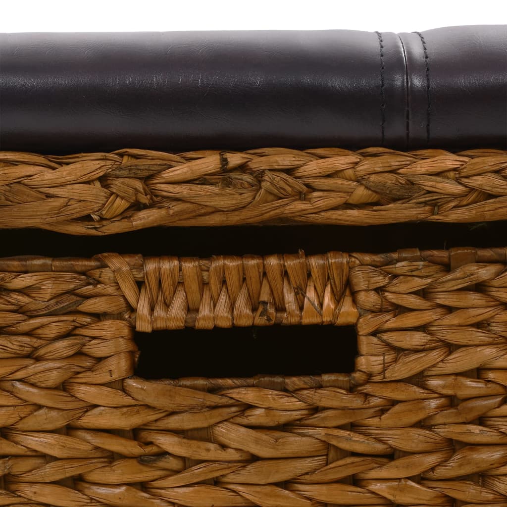 vidaXL Sitzbank mit 2 Körben Seegras 71×40×42 cm Braun